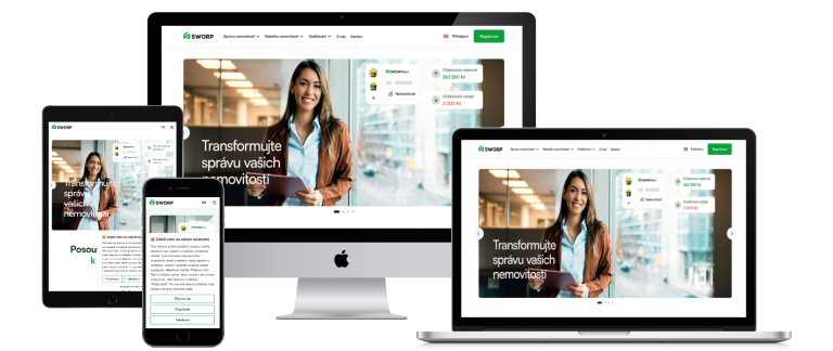 Sworp – multijazyčný prezenční web nástroje pro majitele nemovitostí