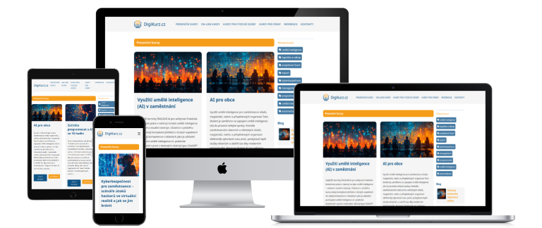 Web DigiKurz.cz a AI blogger